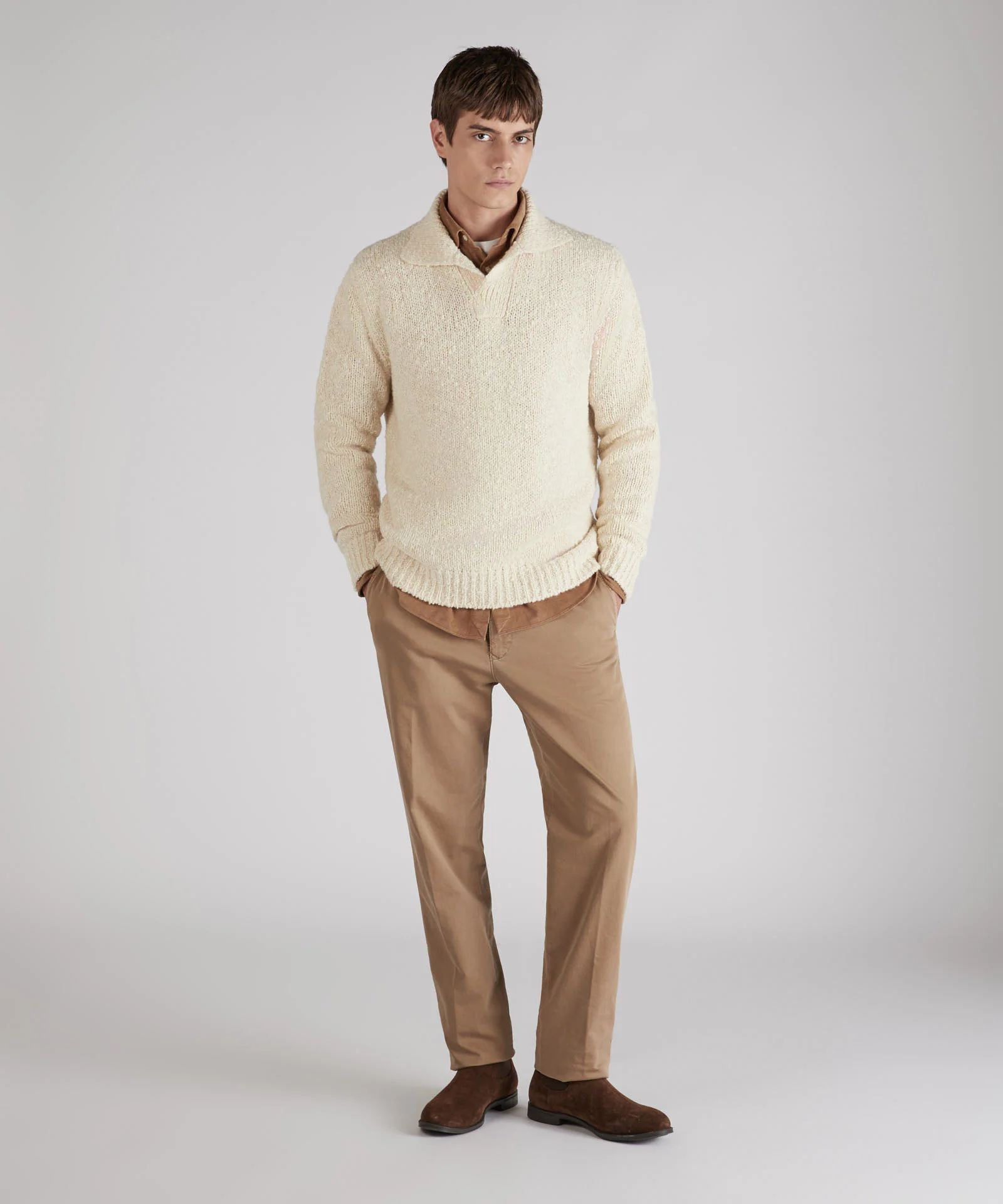 Slim-fit cotton satin trousers - Image 5