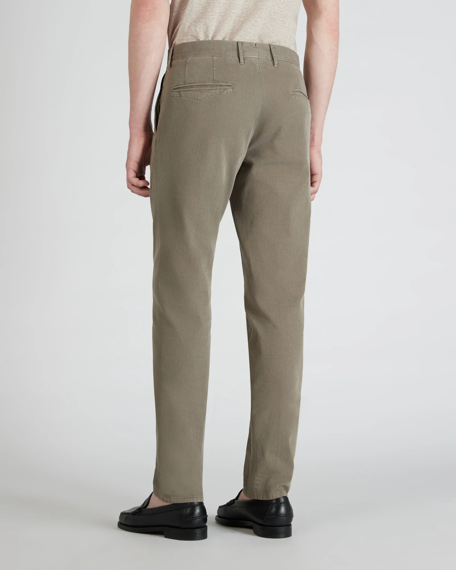 Slim-fit cotton twill trousers - Image 3