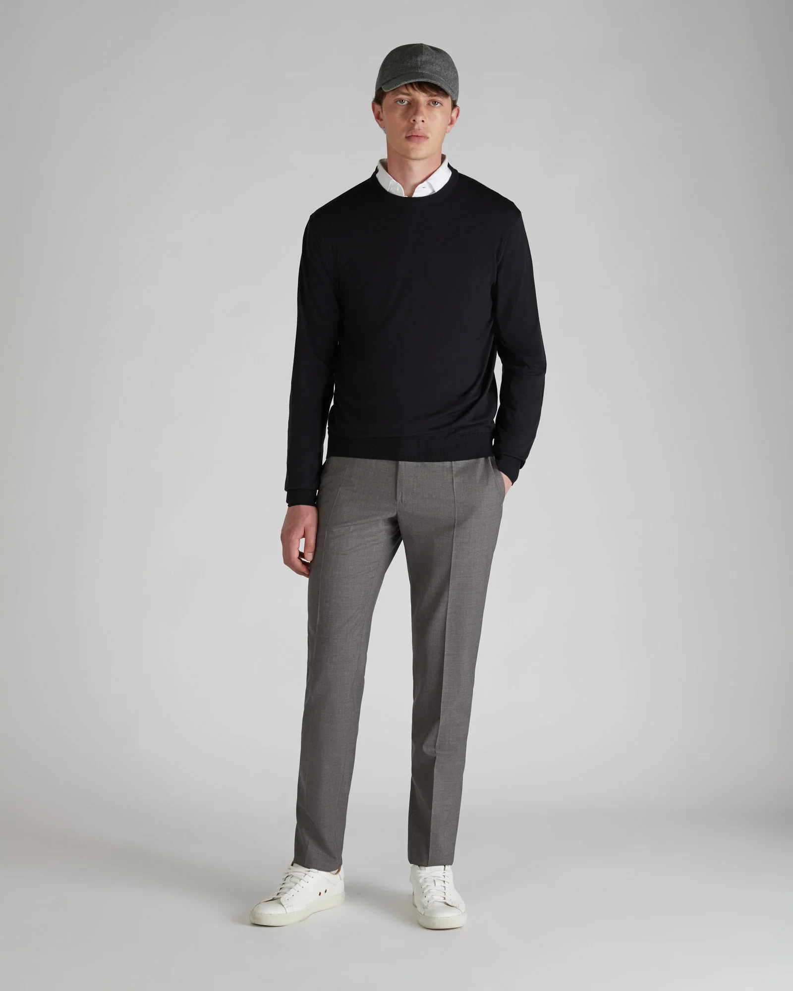 Slim-fit crew-neck sweater in certified Flexwool - Image 5