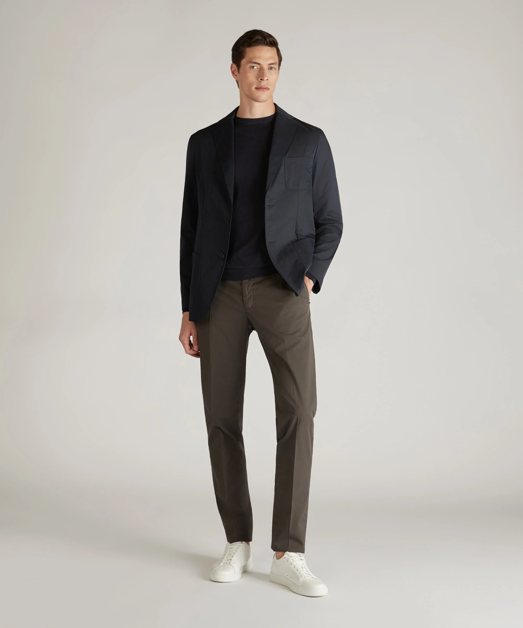 Slim-fit crew-neck sweater in certified Flexwool - Image 5