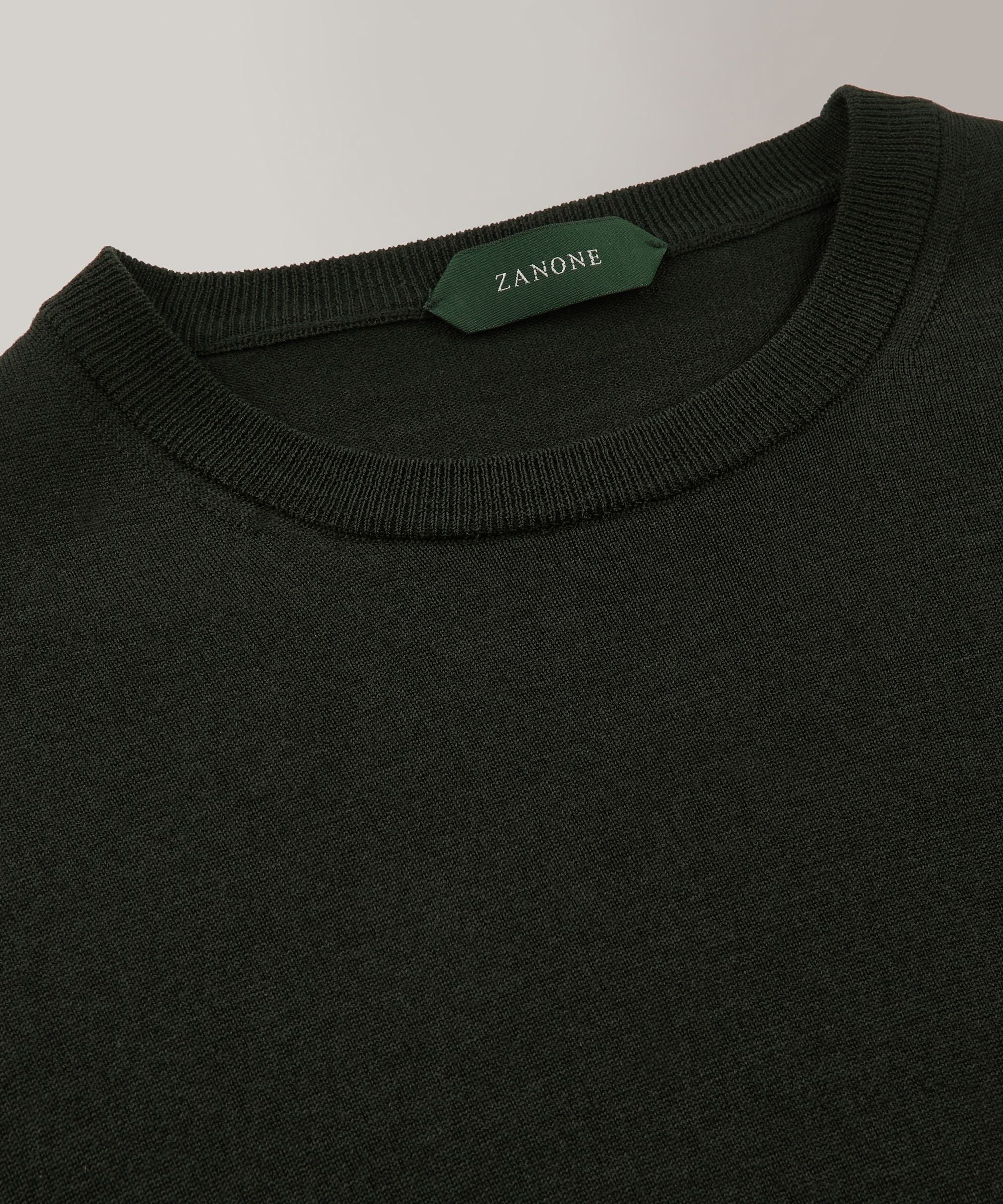 Slim-fit crew-neck sweater in certified Flexwool - Image 6