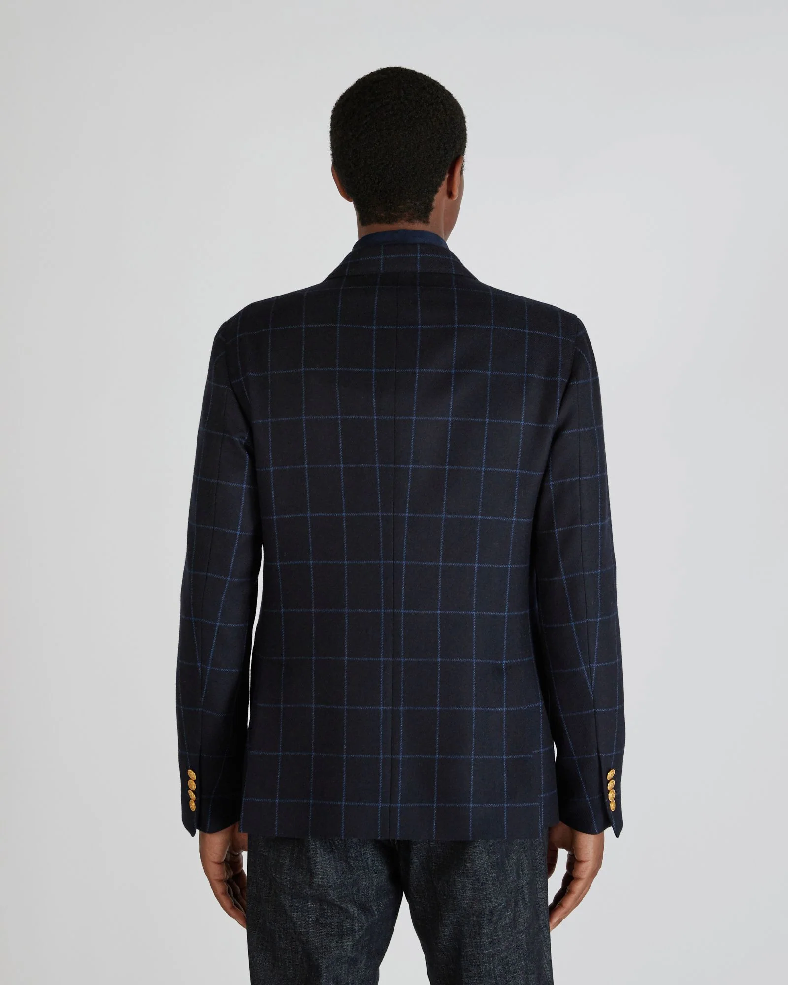 Slim fit double-breasted wool jacket - Image 3