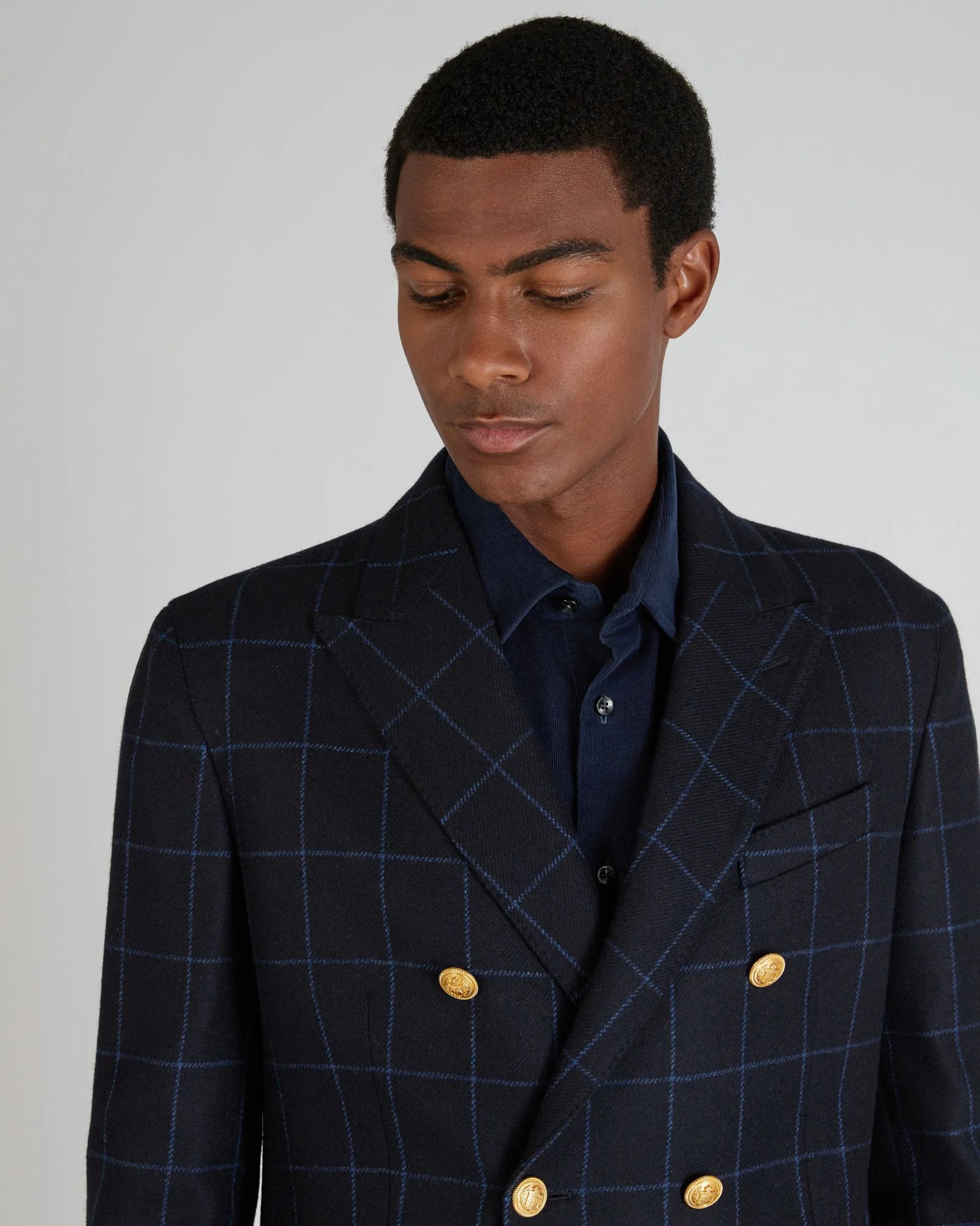 Slim fit double-breasted wool jacket - Image 4