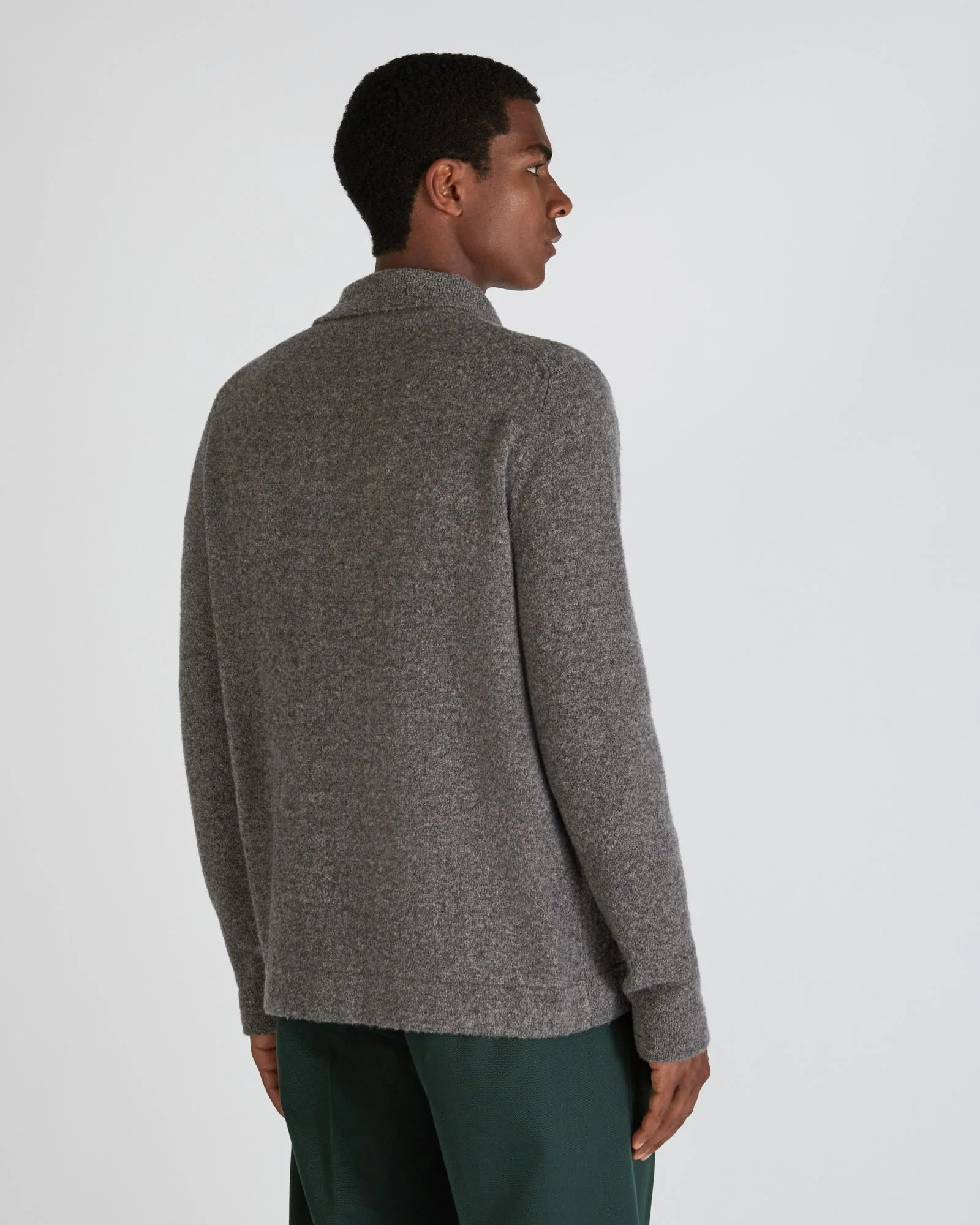 Slim fit Geelong wool bouclé overshirt - Image 3
