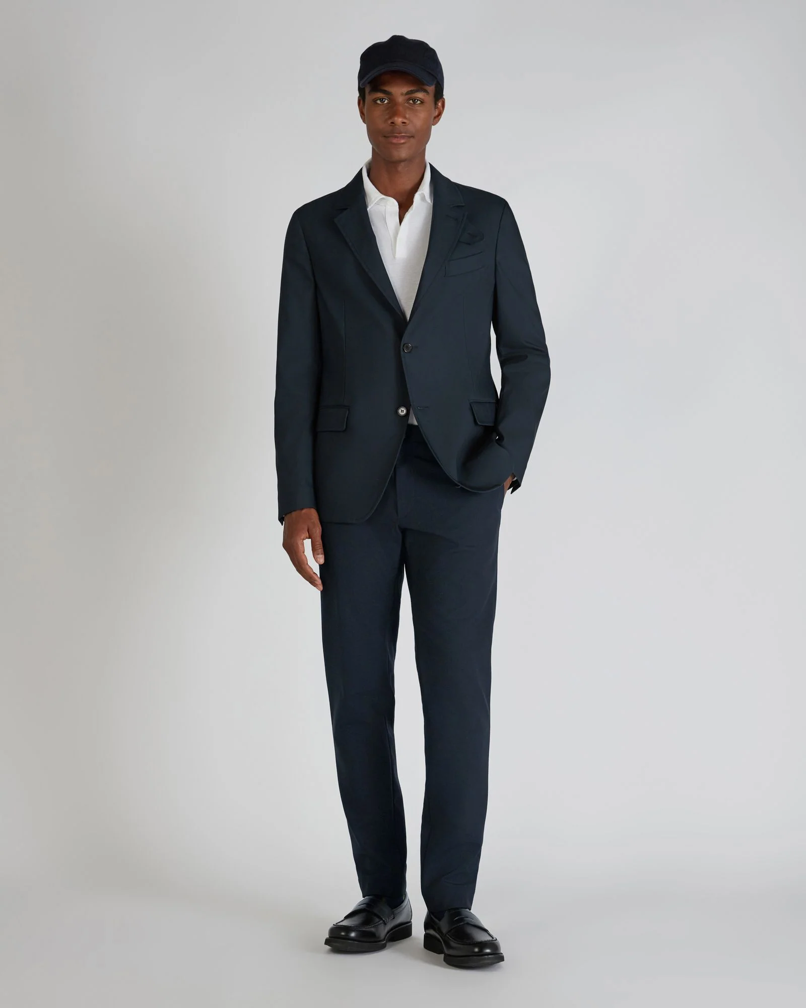 Slim fit technical fabric trousers - Image 5