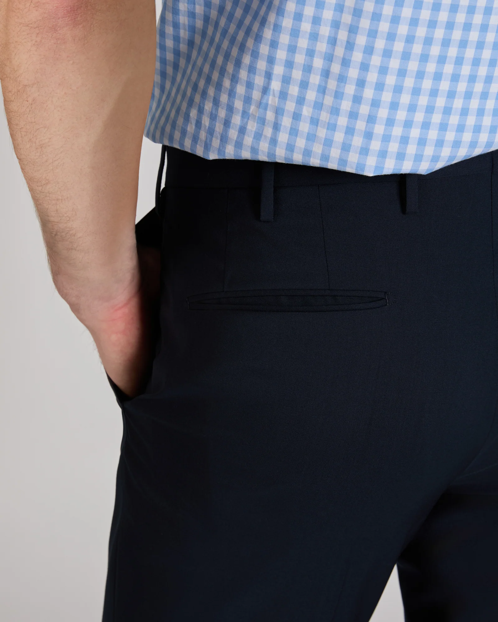 Slim fit tropical wool trousers - Image 4