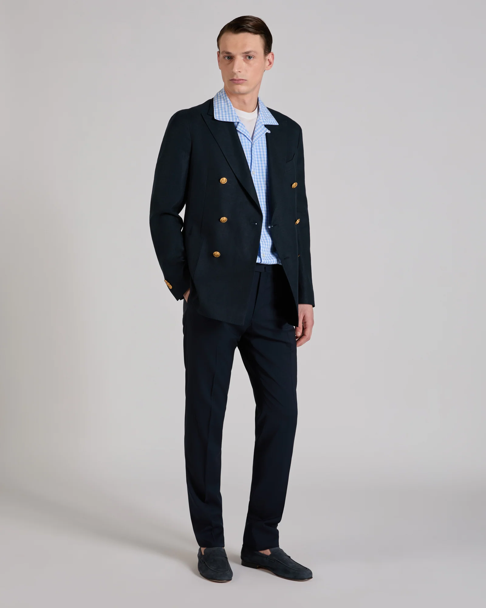 Slim fit tropical wool trousers - Image 5