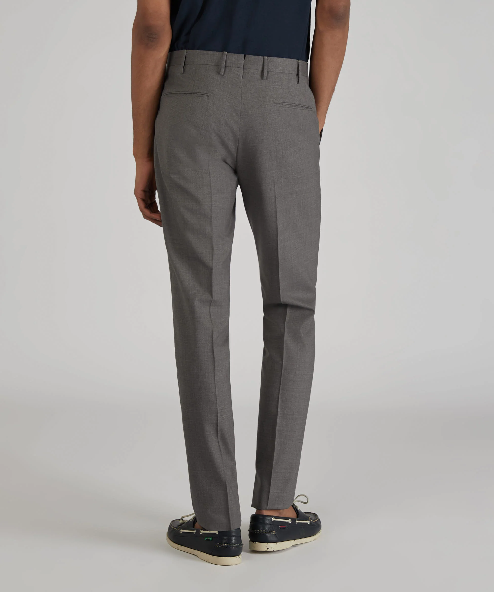 Slim fit tropical wool trousers - Image 3