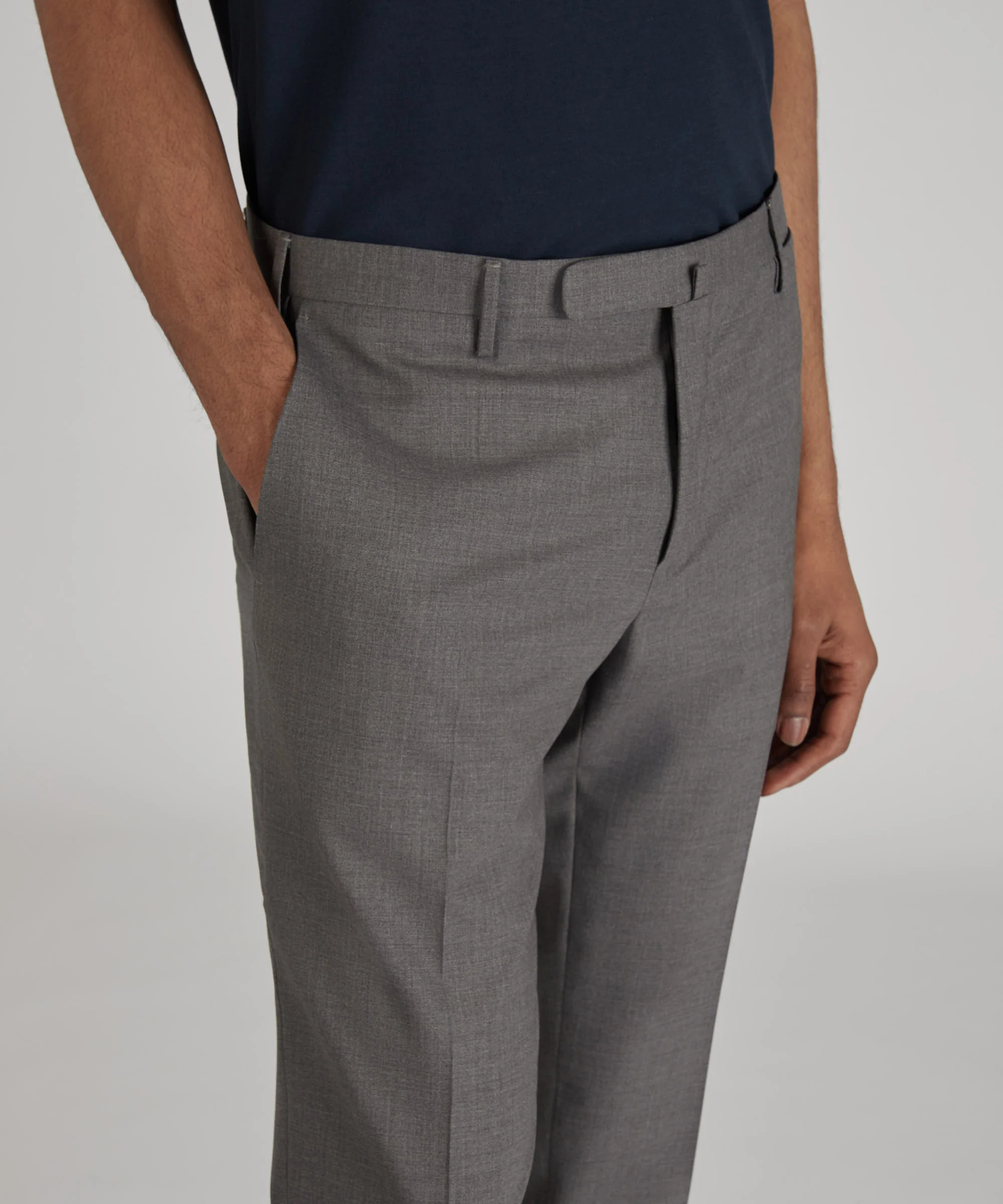 Slim fit tropical wool trousers - Image 4