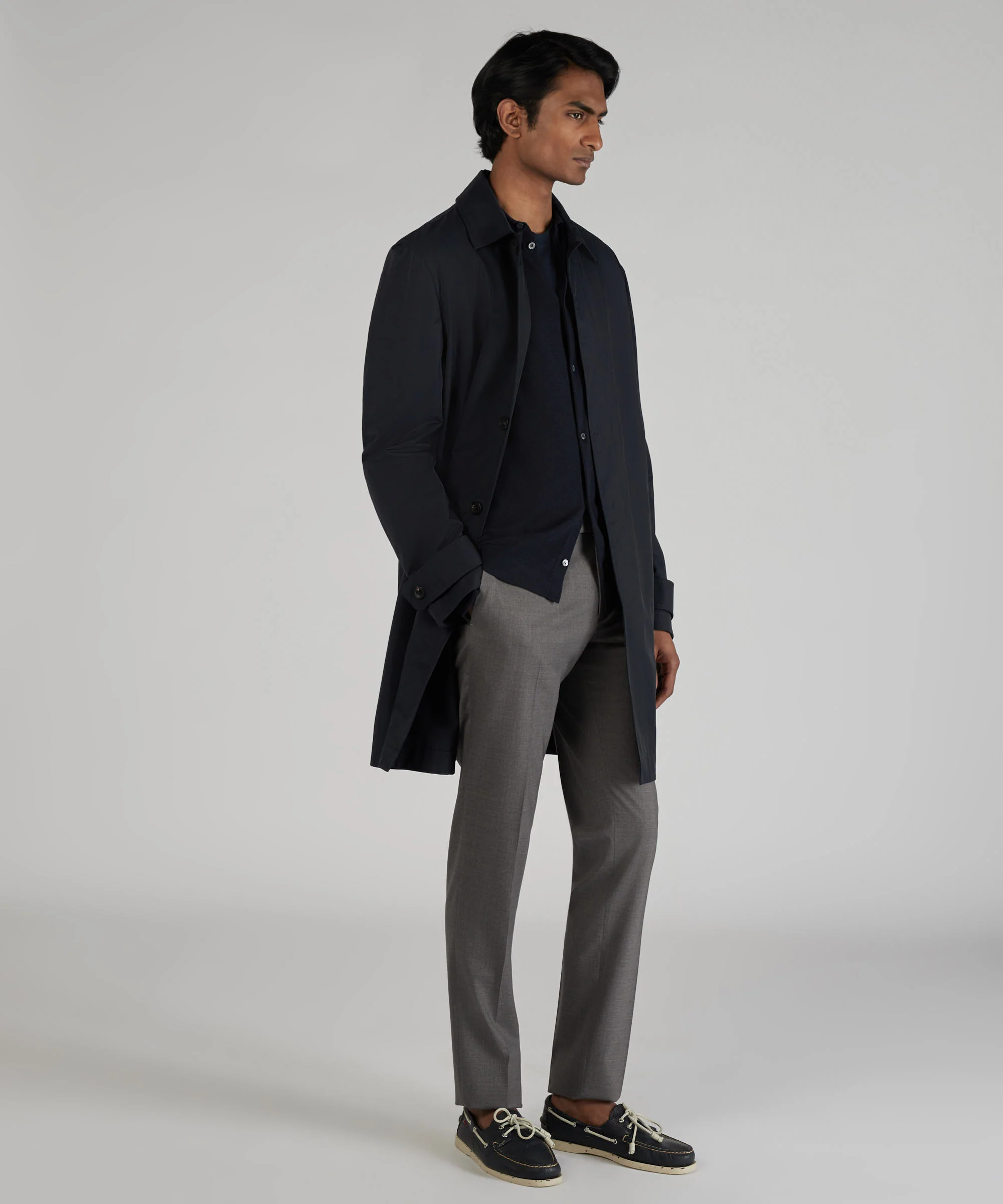 Slim fit tropical wool trousers - Image 5