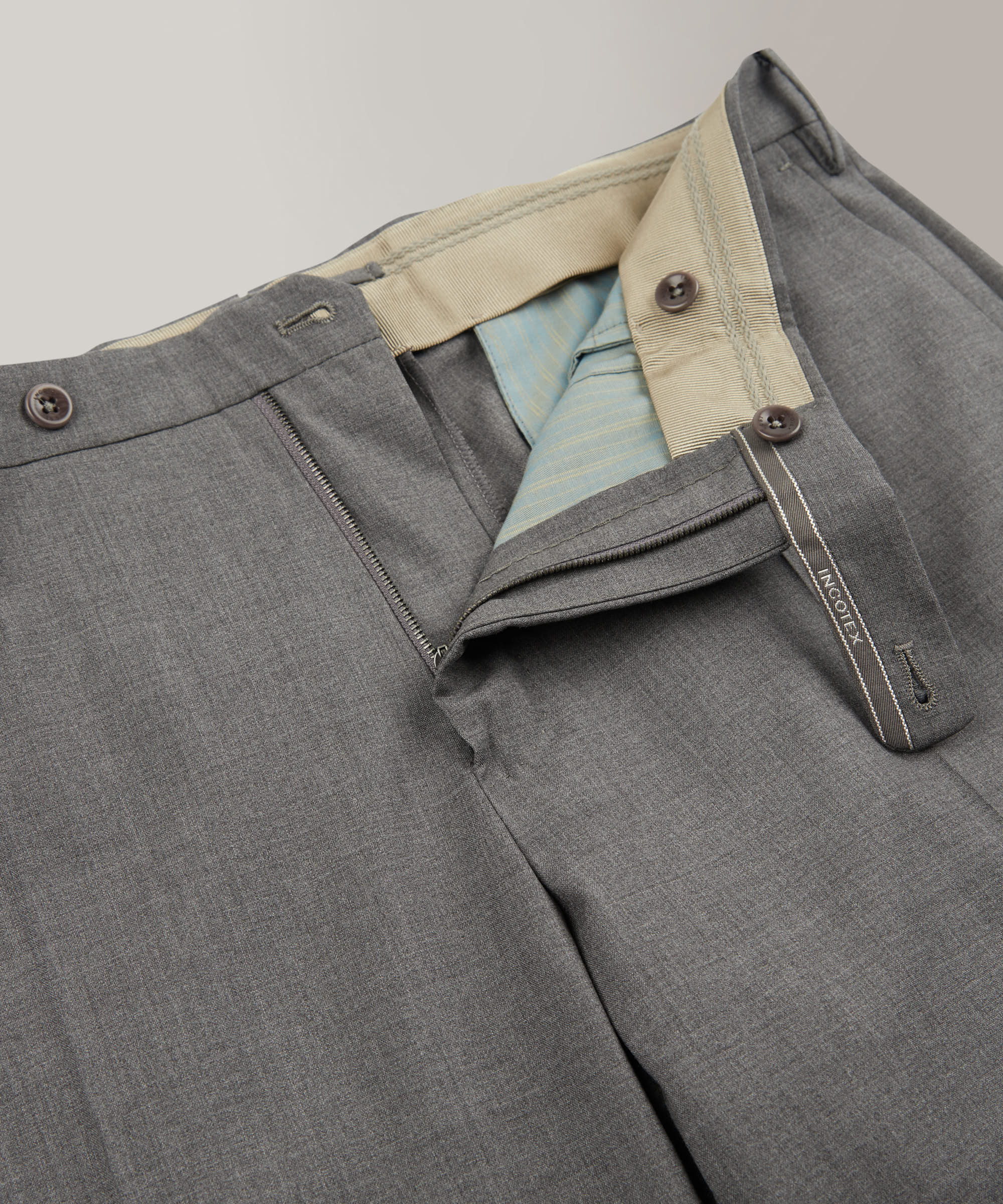 Slim fit tropical wool trousers - Image 7