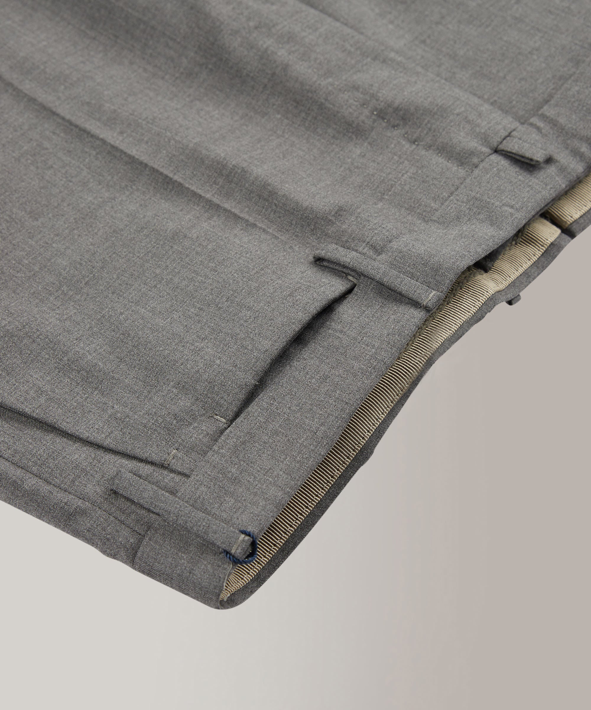 Slim fit tropical wool trousers - Image 8