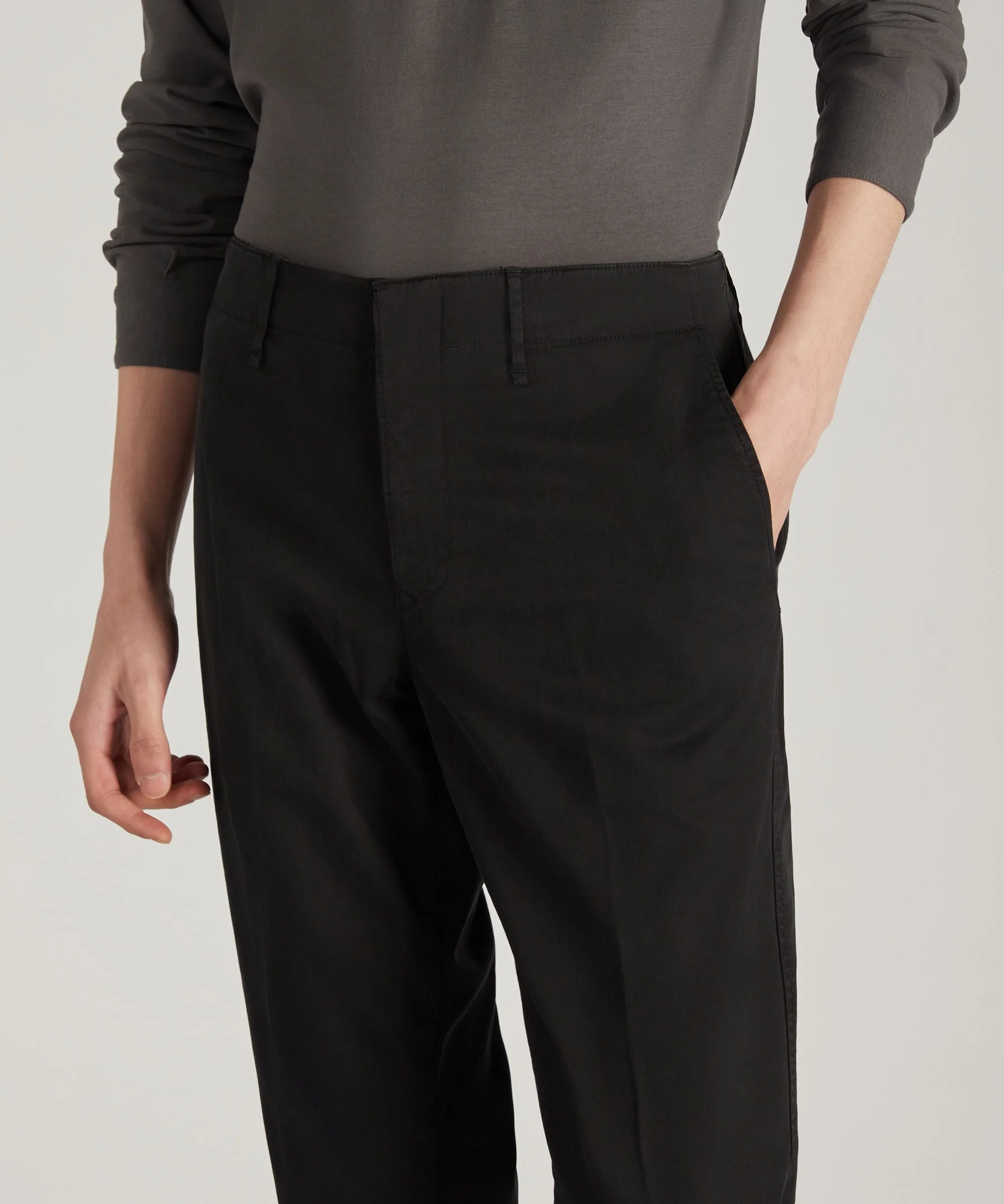Slim fit trousers in certified stretch gabardine - Image 4