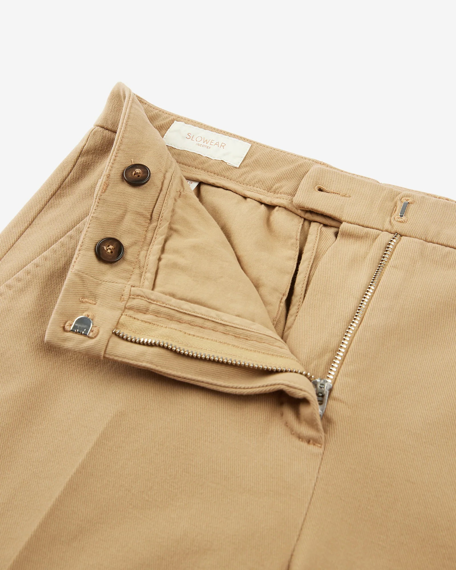 Slim fit trousers in stretch cotton drill - Image 6