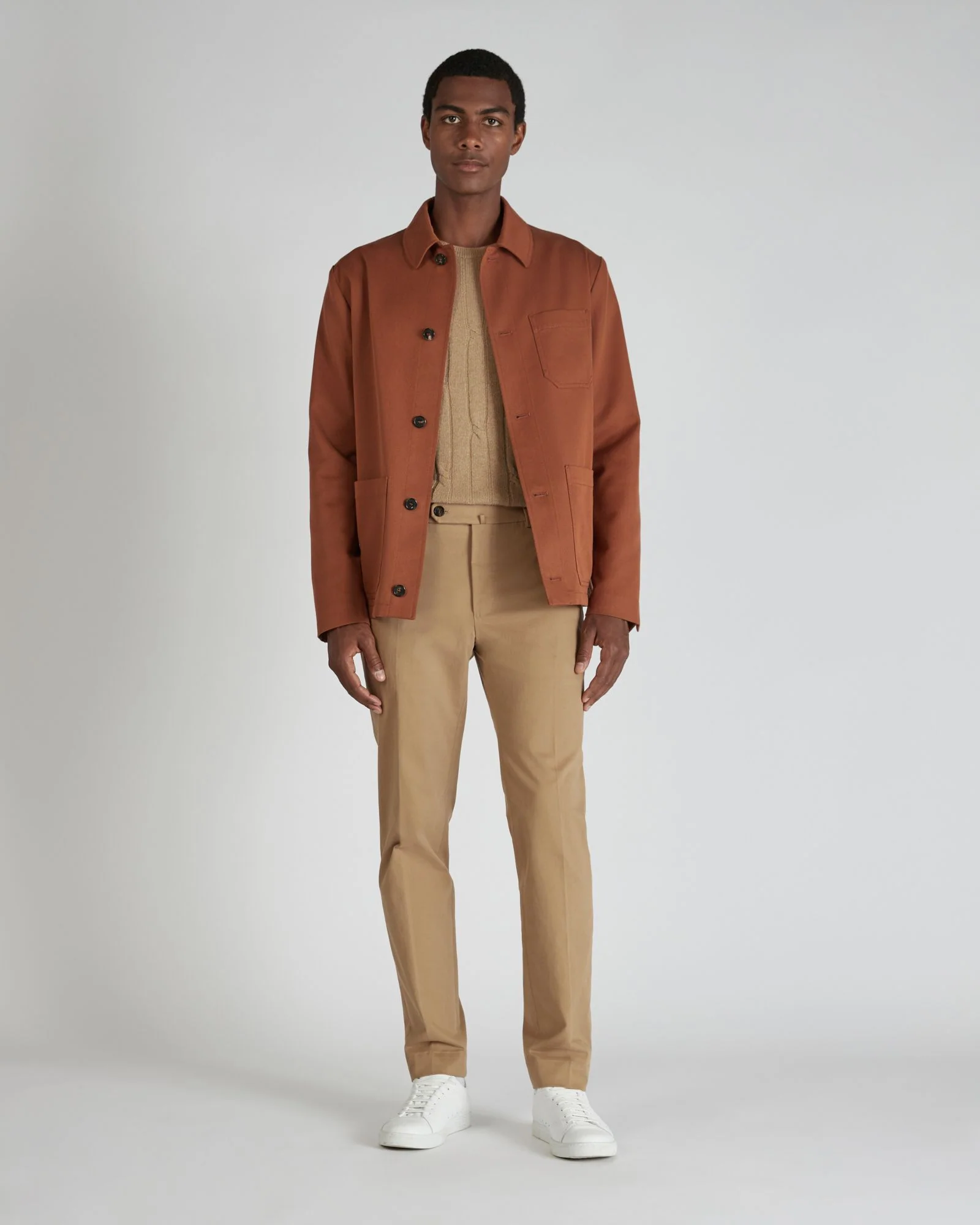 Slim fit wool and cashmere crew neck sweater - Image 5