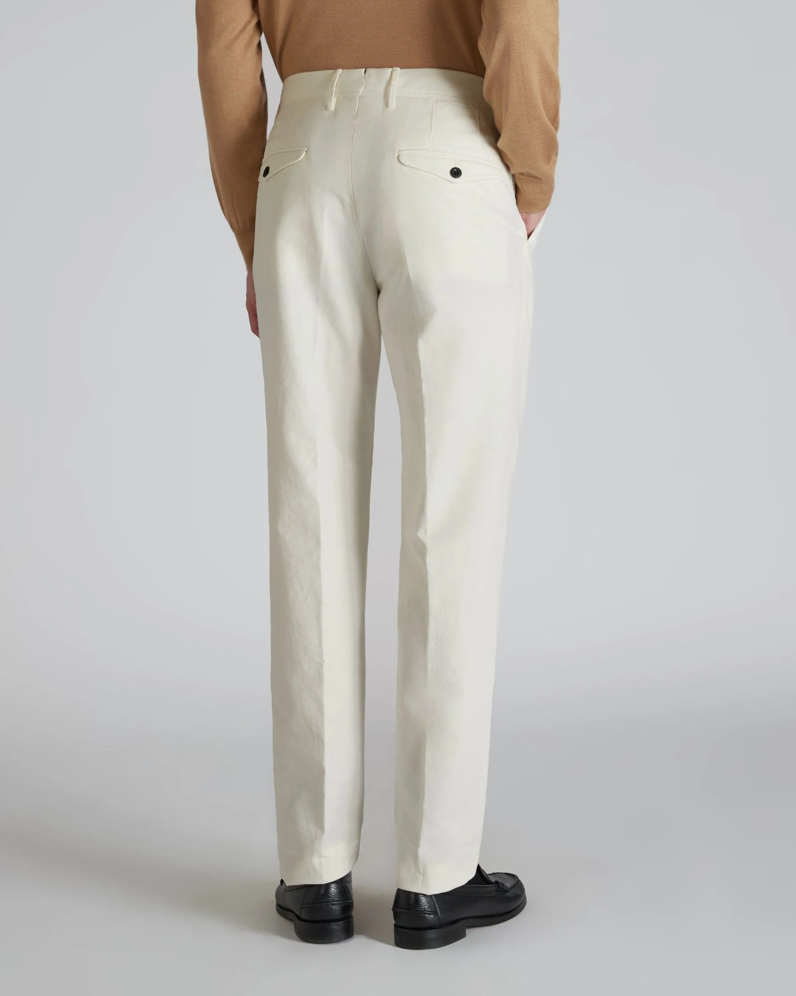Tapered fit summer satin trousers - Image 3