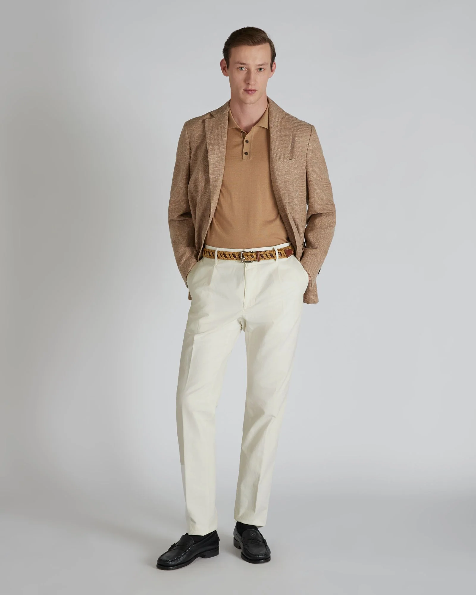 Tapered fit summer satin trousers - Image 5