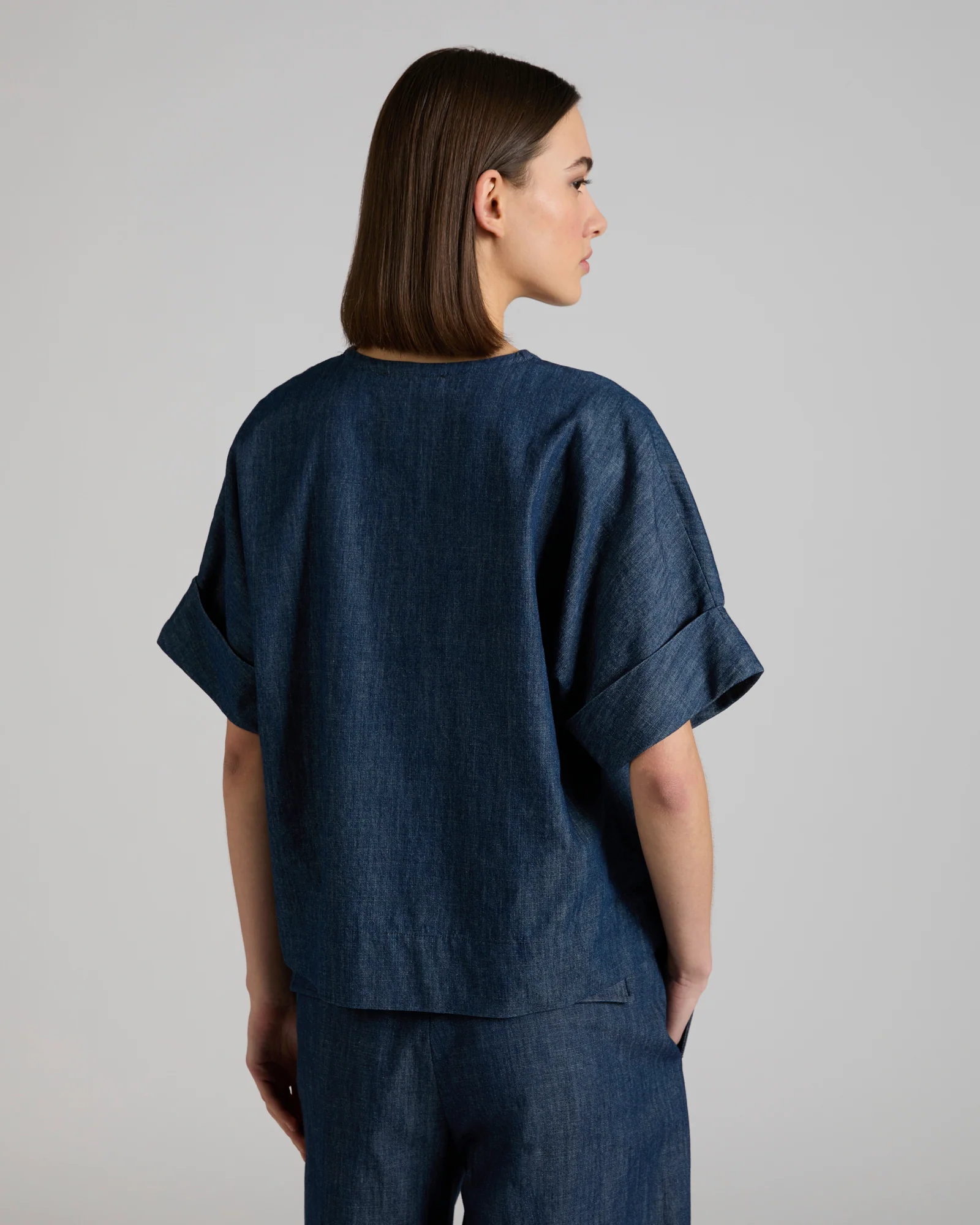 Wide fit denim shirt - Image 3