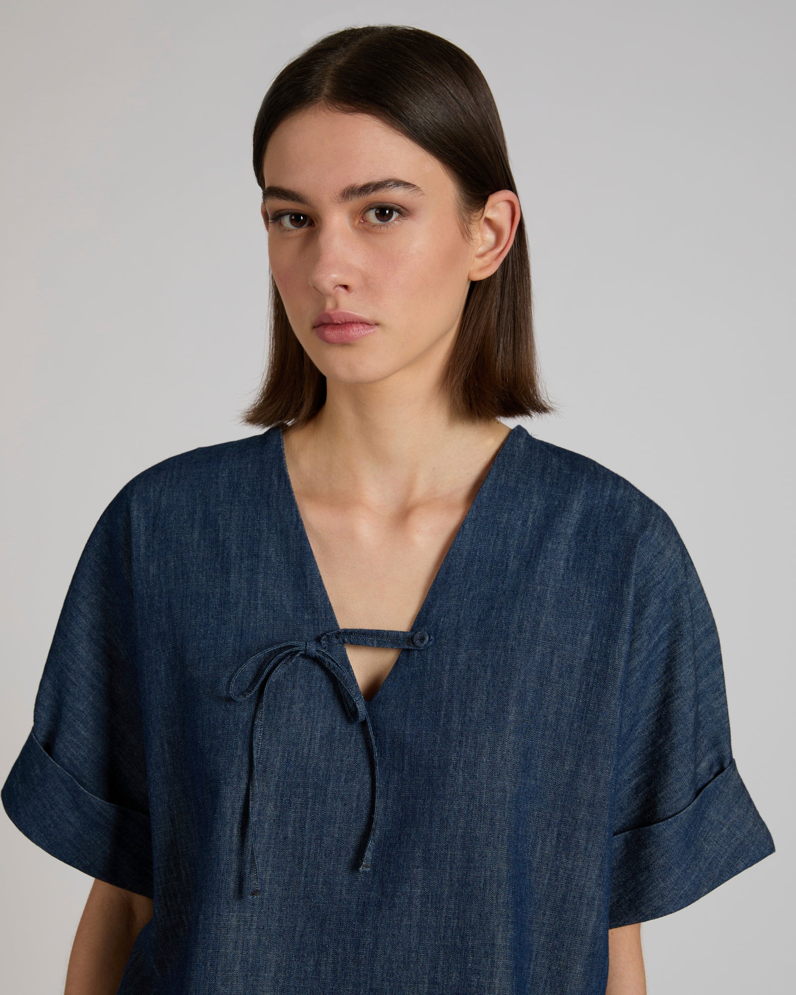Wide fit denim shirt - Image 4