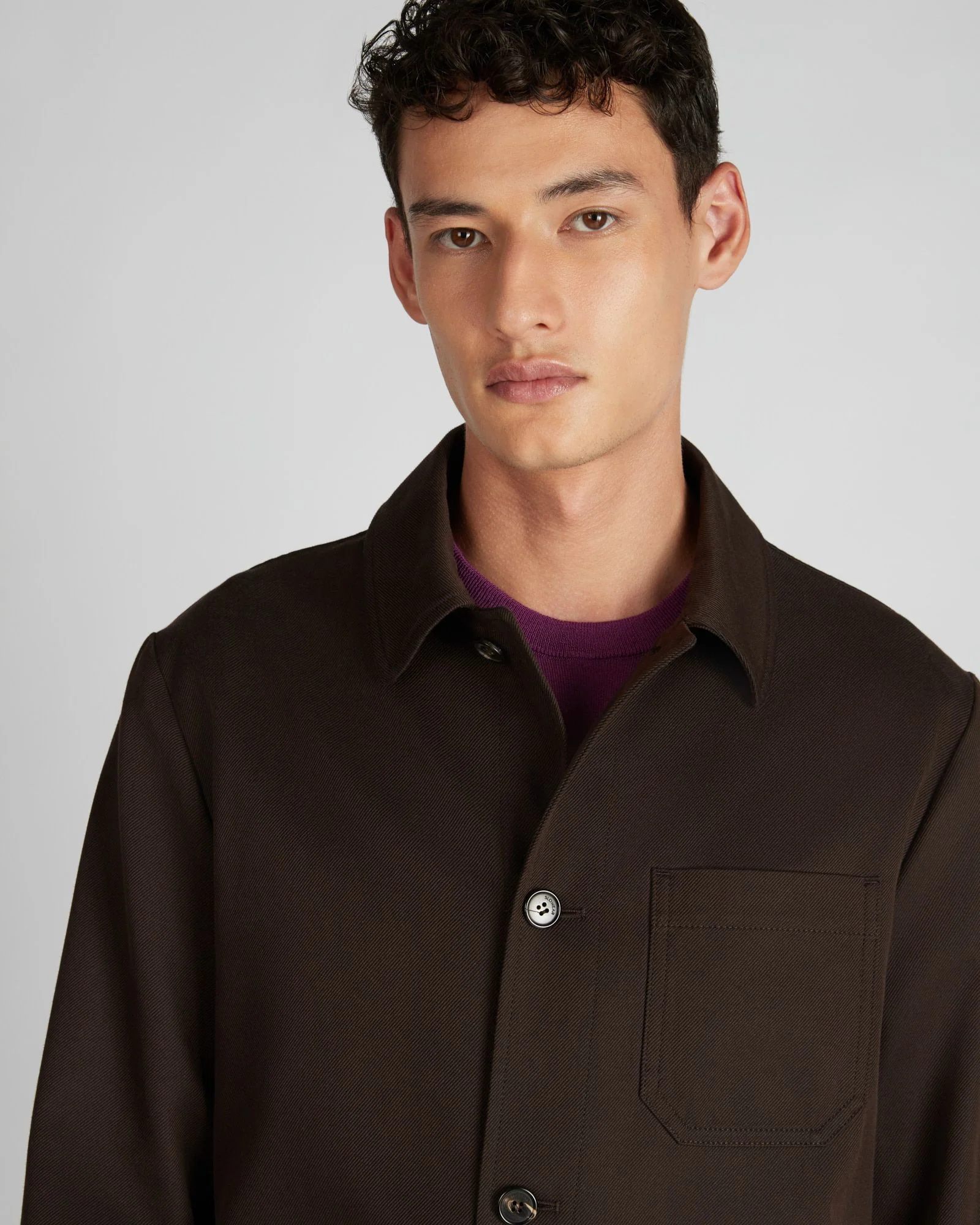 Wool and cotton drill blouson jacket - Image 4