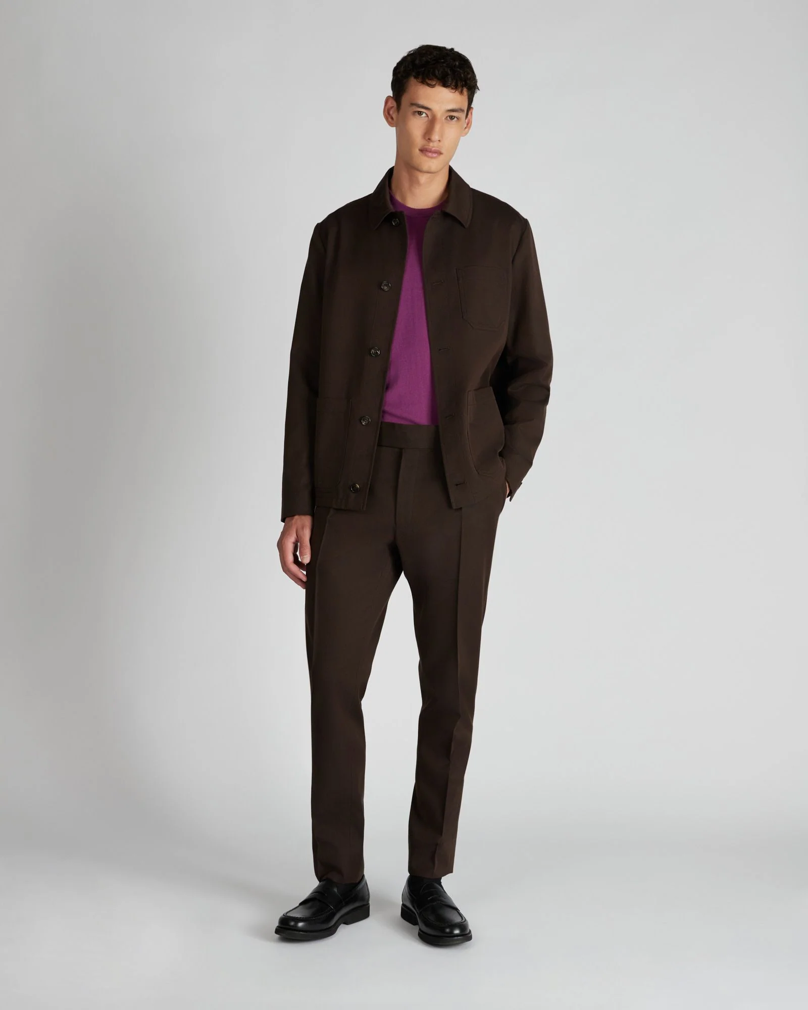 Wool and cotton drill blouson jacket - Image 5